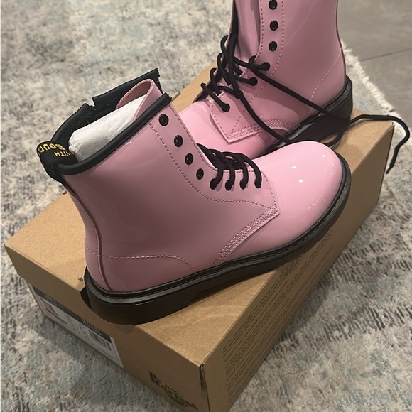 Dr. Martens Other - SOLD-Dr. Martens Glossy Pink Combat Boots - BRAND NEW!